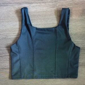 Black Cropped Tank Top